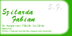 szilarda fabian business card