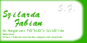 szilarda fabian business card